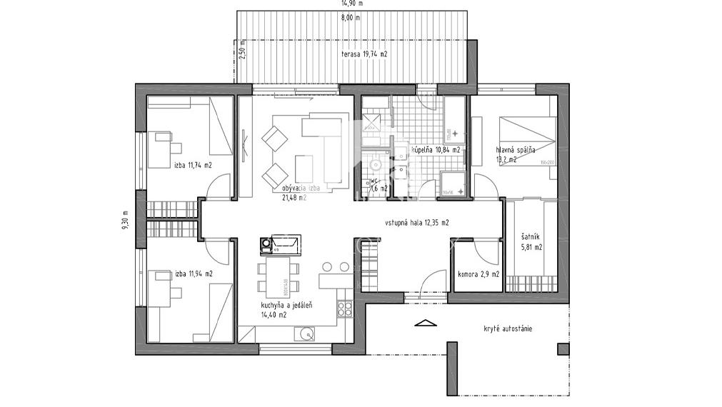 IV.ETAPA - Reality KOMPLEX s.r.o. Vám ponúka na PREDAJ 4 izbové rodinné domy - NOVOSTAVBY v Dolnom Bare!