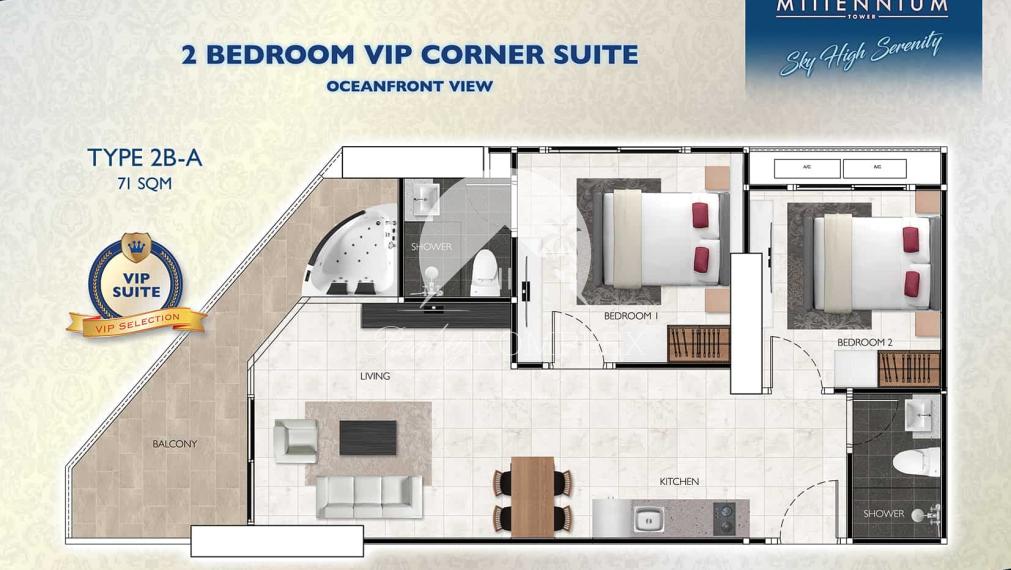 IBA U NÁS! Skvelá investícia Reality KOMPLEX s.r.o ponúka na predaj 3 izbový byt v Arcadia Millenium Tower.