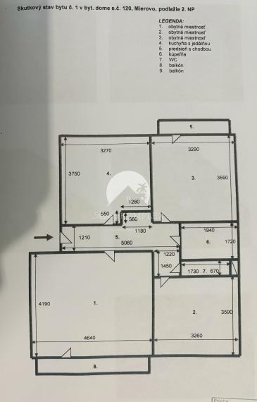 Reality KOMPLEX s.r.o., Vám ponúka EXKLUZÍVNE na predaj 3-izbový byt v pokojnej obci Mierovo