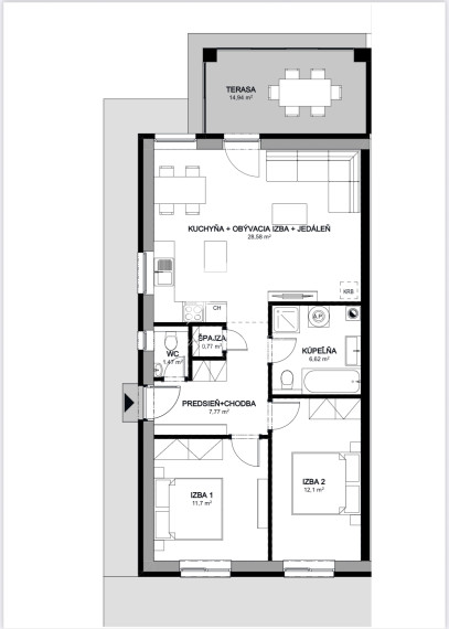 Reality KOMPLEX s.r.o. ponúka na PREDAJ časť dvojdomu-novostavbu v obci Horné Mýto