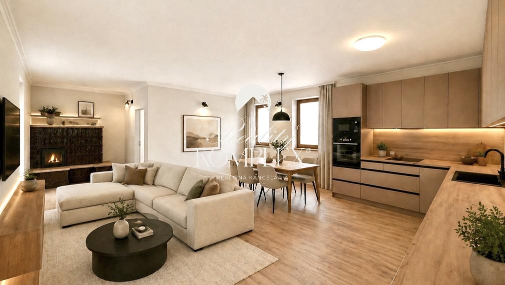 Reality KOMPLEX s.r.o. ponúka na PREDAJ moderný 4-izbový rodinný dom s veľkým pozemkom a dvojgarážou v obci Veľké Dvorníky.