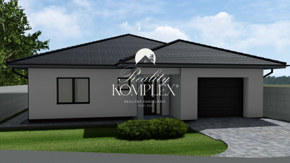 Reality KOMPLEX s.r.o Vám ponúká, projekt dvoch moderných rodinných domov typu bungalov v obci Marcelová.
