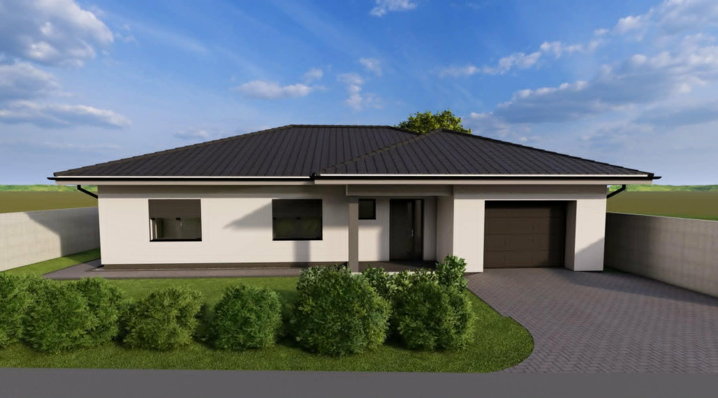 Reality KOMPLEX s.r.o Vám ponúká, projekt dvoch moderných rodinných domov typu bungalov v obci Marcelová.