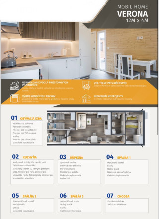 Exkluzívne iba u nás Vám Reality KOMPLEX s.r.o., ponúka na PREDAJ nový CELOROČNE OBÝVATEĽNÝ MOBILNÝ DOM VERONA s rozmerom 12x4m!!! - fotografia 12